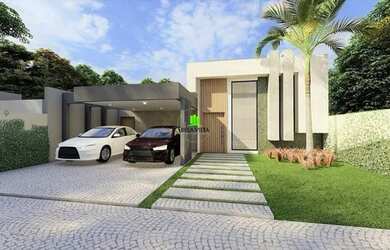 Imagem: A casa possui 3 Dormitórios, 2 Banheiros, 2 Vagas na garagem