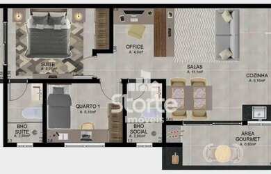 Imagem 4: Apartamentos com 2 dormitórios à venda, 62m² e 67m² sendo a partir...