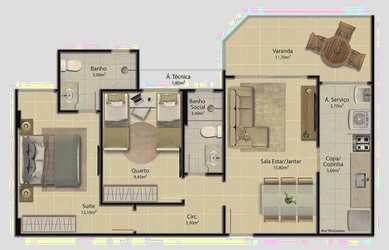 Imagem 16: Imóvel para venda tem 73 metros quadrados com 2 quartos em Praia do Morro - Guarapari - ES