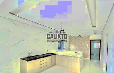 Imagem: A casa possui 4 Dormitórios, 1 Banheiro, 4 Vagas na garagem