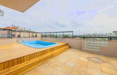 Imagem: O apartamento na cobertura possui 3 Dormitórios, 3 Banheiros