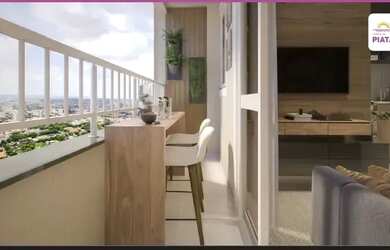 Imagem: O apartamento possui 2 Dormitórios, 1 Banheiro, 1 Vaga na garagem