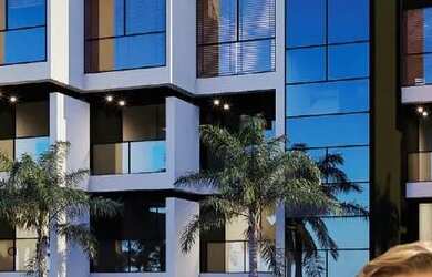 Imagem: O apartamento possui 1 Dormitório, 1 Banheiro, 1 Vaga na garagem