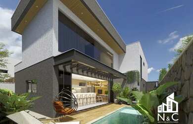 Imagem: A casa possui 4 Dormitórios, 4 Banheiros, 2 Vagas na garagem