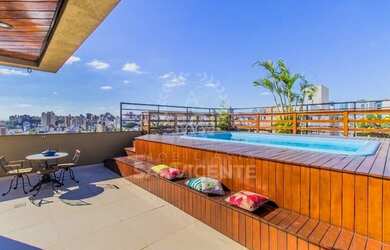 Imagem: O apartamento na cobertura possui 4 Dormitórios, 4 Banheiros