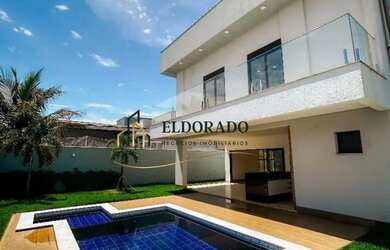 Imagem: A casa em condomínio possui 4 Dormitórios, 5 Banheiros, 4