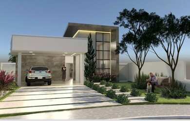 Imagem: A casa em condomínio possui 4 Dormitórios, 4 Banheiros, 5