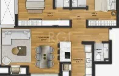 Imagem 5: Apartamento para Venda - 87.57m², 2 dormitórios, sendo 2 suites, 2 vagas...
