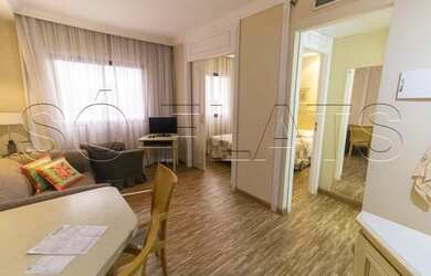 Imagem: O studio possui 1 Dormitório, 1 Banheiro, 1 Vaga na garagem