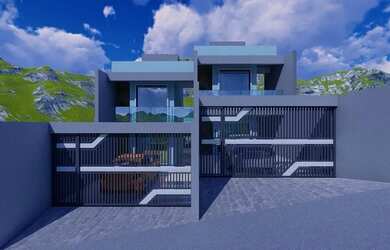 Imagem: A casa possui 2 Dormitórios, 2 Banheiros, 2 Vagas na garagem