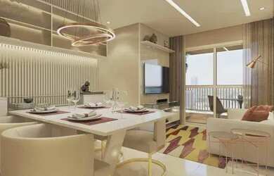 Imagem: O apartamento possui 2 Dormitórios, 1 Banheiro, 1 Vaga na garagem