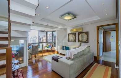 Imagem: O apartamento na cobertura possui 3 Dormitórios, 4 Banheiros