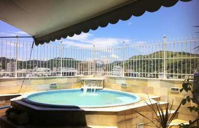 Imagem: O apartamento na cobertura possui 4 Dormitórios, 3 Banheiros