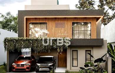 Imagem: A casa possui 4 Dormitórios, 5 Banheiros, 4 Vagas na garagem