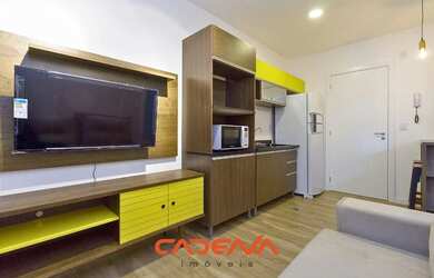 Imagem: O apartamento possui 1 Dormitório, 1 Banheiro, 26m² de Área