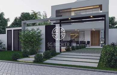 Imagem: A casa em condomínio possui 4 Dormitórios, 5 Banheiros, 2