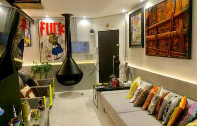 Imagem: O apartamento possui 1 Dormitório, 2 Banheiros, 1 Vaga na garagem