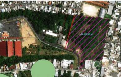 Imagem: O terreno possui 25.000m² de Área e está localizado em Zumbi