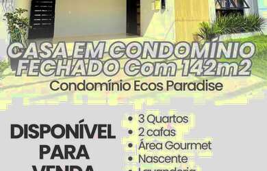 Imagem: A casa possui 3 Dormitórios, 3 Banheiros, 2 Vagas na garagem
