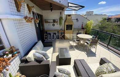 Imagem: O apartamento na cobertura possui 3 Dormitórios, 5 Banheiros