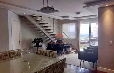 Imagem: O apartamento na cobertura possui 5 Dormitórios, 4 Banheiros