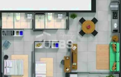 Imagem: O apartamento possui 2 Dormitórios, 2 Banheiros, 77m² de Área