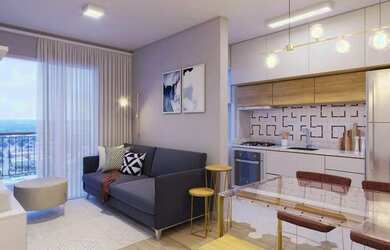 Imagem: O apartamento possui 2 Dormitórios, 1 Banheiro, 1 Vaga na garagem