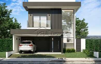 Imagem: A casa em condomínio possui 4 Dormitórios, 4 Banheiros, 2