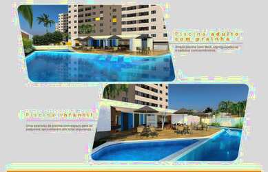 Imagem: O apartamento possui 2 Dormitórios, 2 Banheiros, 1 Vaga na