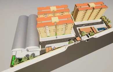 Imagem: O apartamento possui 3 Dormitórios, 1 Banheiro, 3 Vagas na