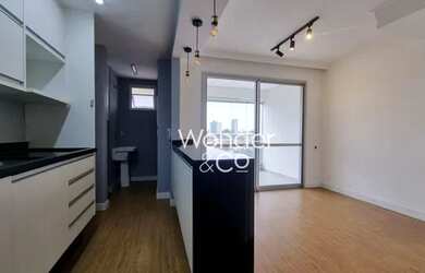 Imagem: O apartamento e possui 1 Dormitório, Suítes, 2 Banheiros