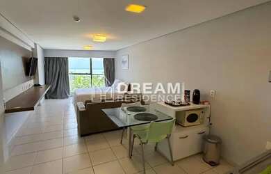 Imagem: O apartamento possui 1 Dormitório, 2 Banheiros, 1 Vaga na garagem