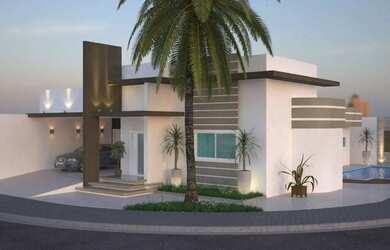 Imagem: A casa possui 4 Dormitórios, 3 Banheiros, 4 Vagas na garagem