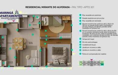 Imagem 8: Apartamento à venda em Maringá, Jardim Alvorada, com 2 quartos, com...