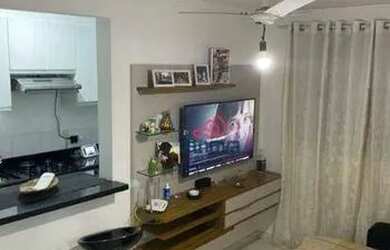 Imagem: O apartamento possui 2 Dormitórios, 1 Banheiro, 1 Vaga na garagem