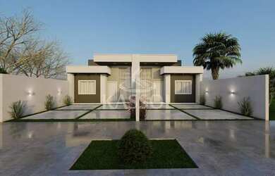 Imagem: A casa possui 2 Dormitórios, 1 Banheiro, 2 Vagas na garagem