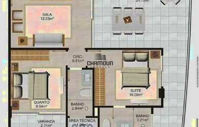 Imagem 11: Apartamento à venda, 3 quartos, 1 suíte, 2 vagas, Praia do Morro - Guarapari/ES