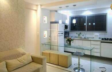 Imagem: O apartamento possui 1 Dormitório, 1 Banheiro, 1 Vaga na garagem