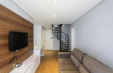 Imagem: O apartamento na cobertura possui 1 Dormitório, 1 Banheiro