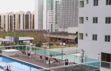 Imagem: O apartamento possui 1 Dormitório, 1 Banheiro, 1 Vaga na garagem