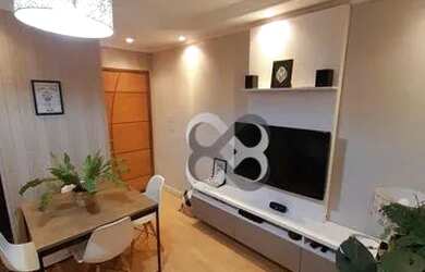 Imagem: O apartamento possui 2 Dormitórios, 1 Banheiro, 1 Vaga na garagem