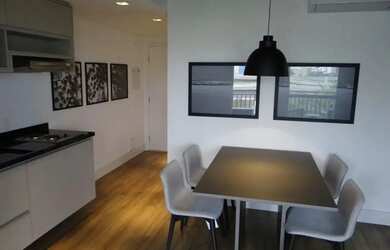 Imagem: O apartamento possui 1 Dormitório, 2 Banheiros, 2 Vagas na