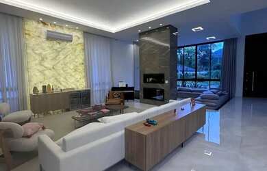 Imagem: A casa em condomínio possui 5 Dormitórios, 5 Banheiros, 5