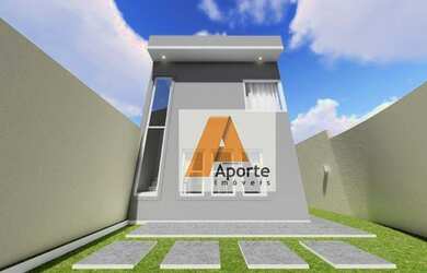 Imagem: A casa possui 3 Dormitórios, 2 Banheiros, 2 Vagas na garagem