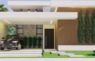 Imagem: A casa possui 3 Dormitórios, 1 Banheiro, 2 Vagas na garagem