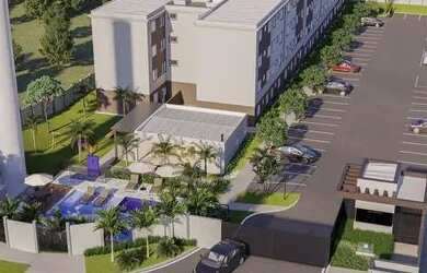 Imagem: O apartamento possui 2 Dormitórios, 1 Banheiro, 1 Vaga na garagem