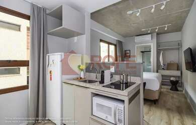 Imagem: O apartamento possui 1 Dormitório, 1 Banheiro, 25m² de Área