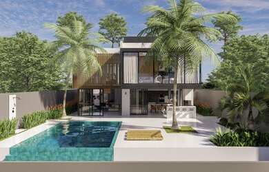 Imagem: A casa em condomínio possui 5 Dormitórios, 5 Banheiros, 5