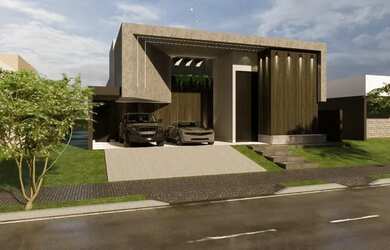 Imagem: A casa em condomínio possui 4 Dormitórios, 5 Banheiros, 3