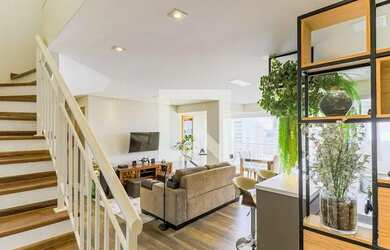 Imagem: O apartamento na cobertura possui 2 Dormitórios, 2 Banheiros